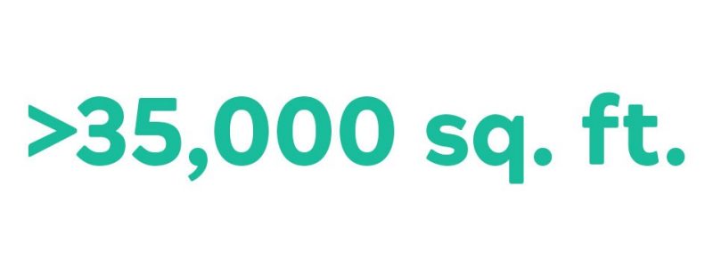 >35,000 sq. ft.