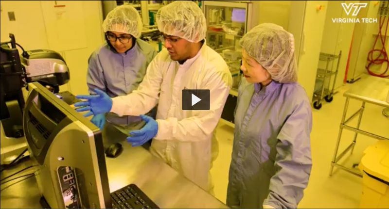 Virginia Tech students fabricate semiconductors in UPWARDS program